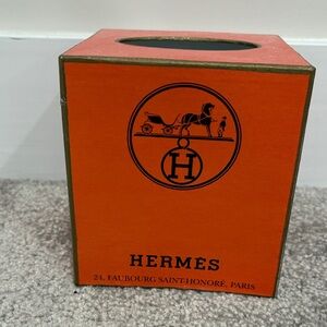 Hermès inspired tissue box cover